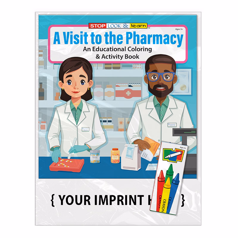 COLORING SET - A Visit to the Pharmacy Coloring Book Fun Pack