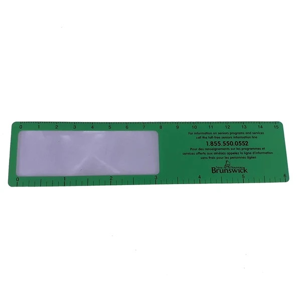 Custom 6.5" PVC Bookmark Magnifier with Ruler — Triple-Function Office Tool 1