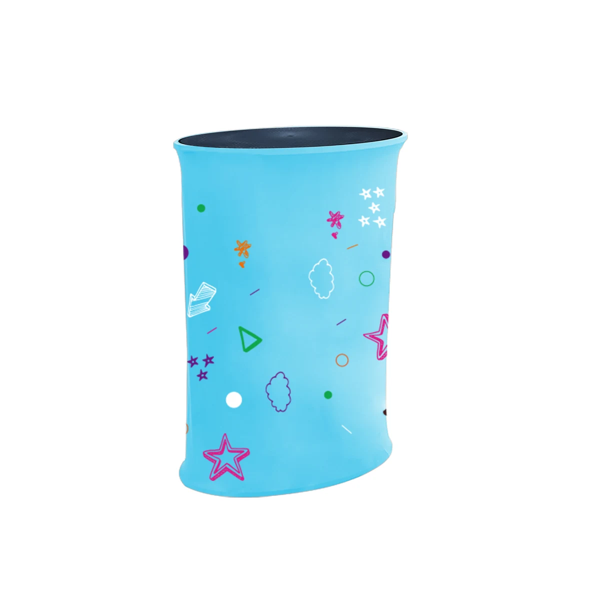 27" x 16" x 37"h Oval Pop-Up Display Podium 1
