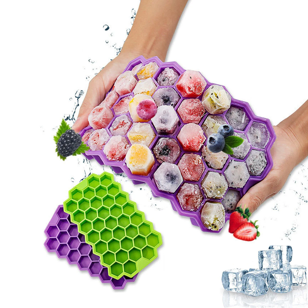 Silicone Ice Cube Mold With Lid 1