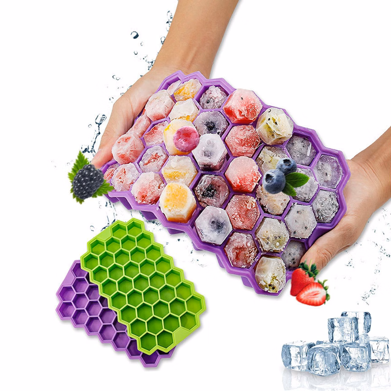 Silicone Ice Cube Mold With Lid