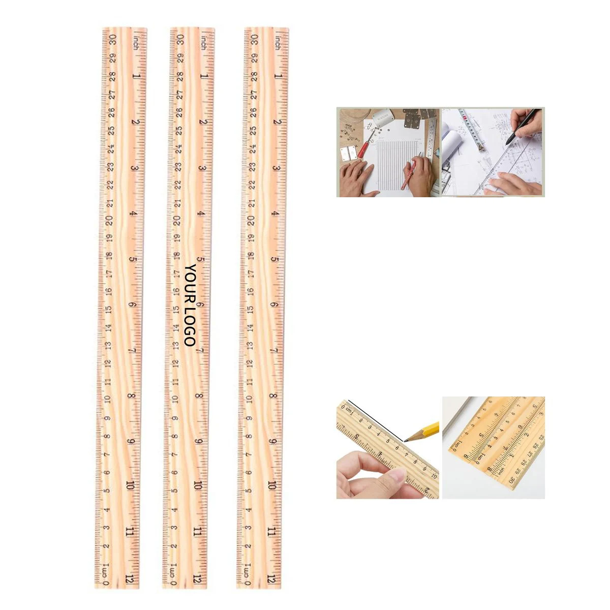 12 Inch Wooden Ruler for Classroom and Studio Use 1