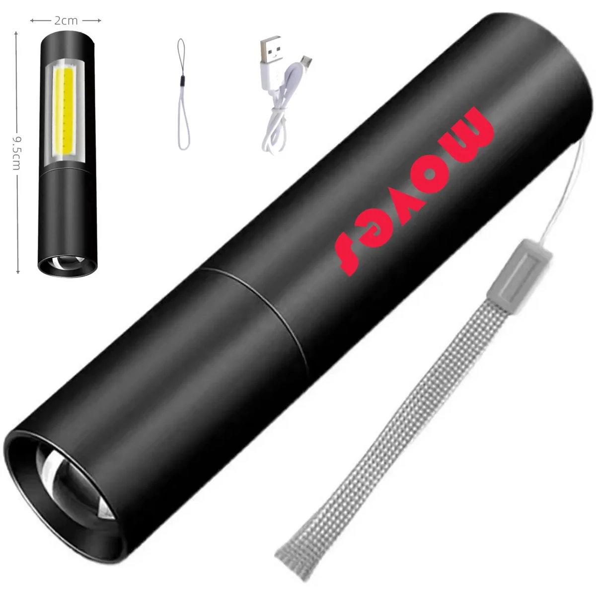 400mah USB Mini Glare Flashlight 1