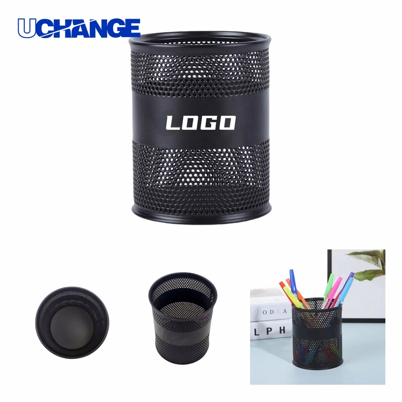 Iron Black Pen Holder Desk Organizer