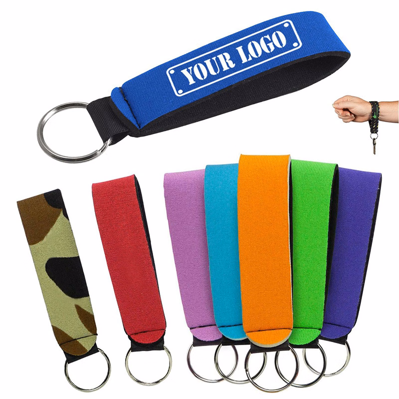Floatable Neoprene Wristlet Strap Keychain