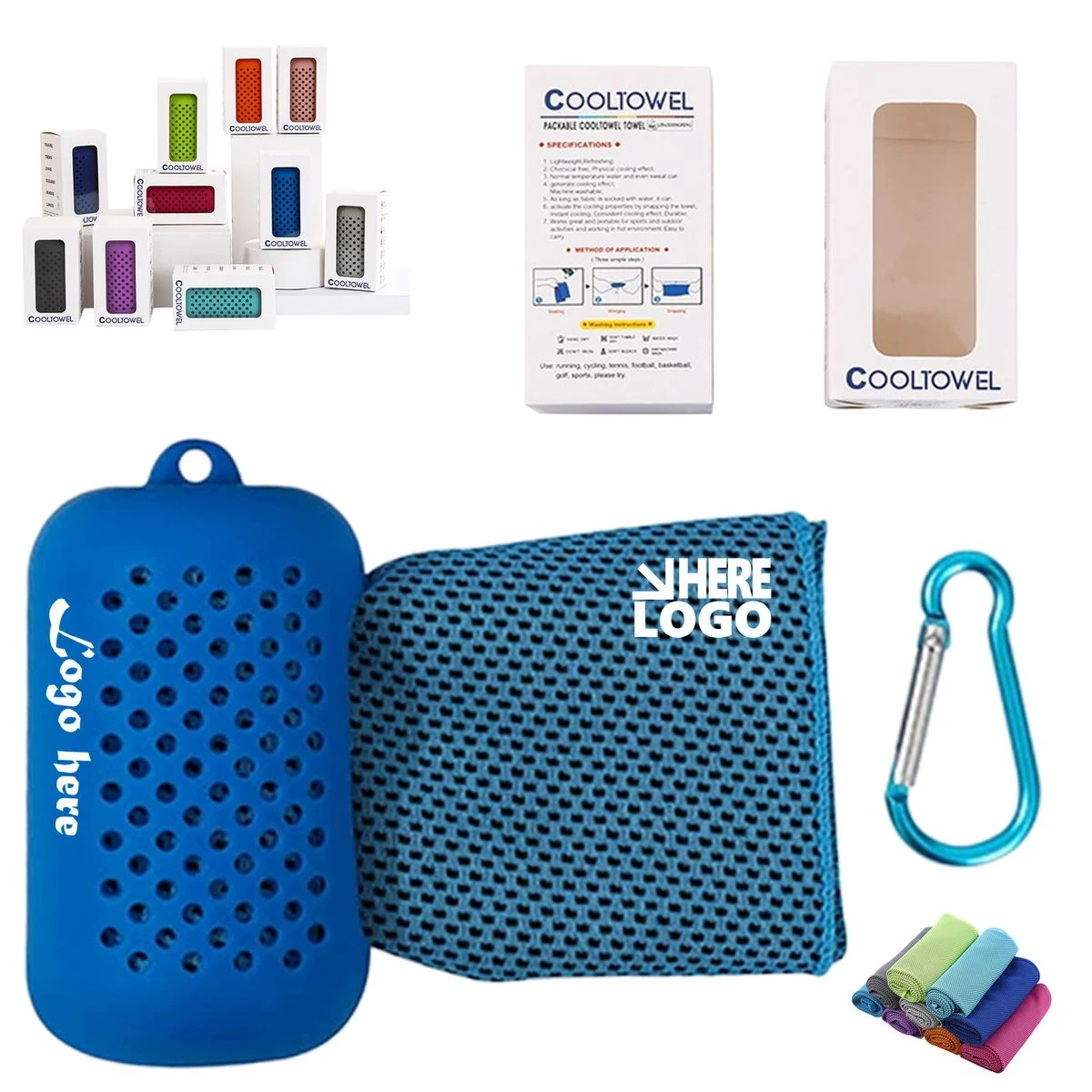 Deluxe Packaged Polyester Cooling Yoga Towel 1