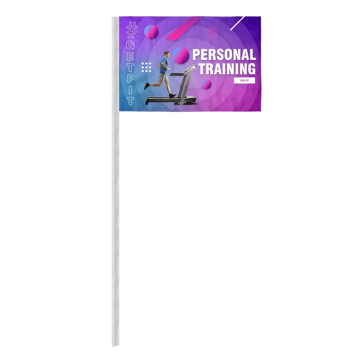 Digital Printed Antenna Flags with Sleeves - ePoly 1 Ply 1