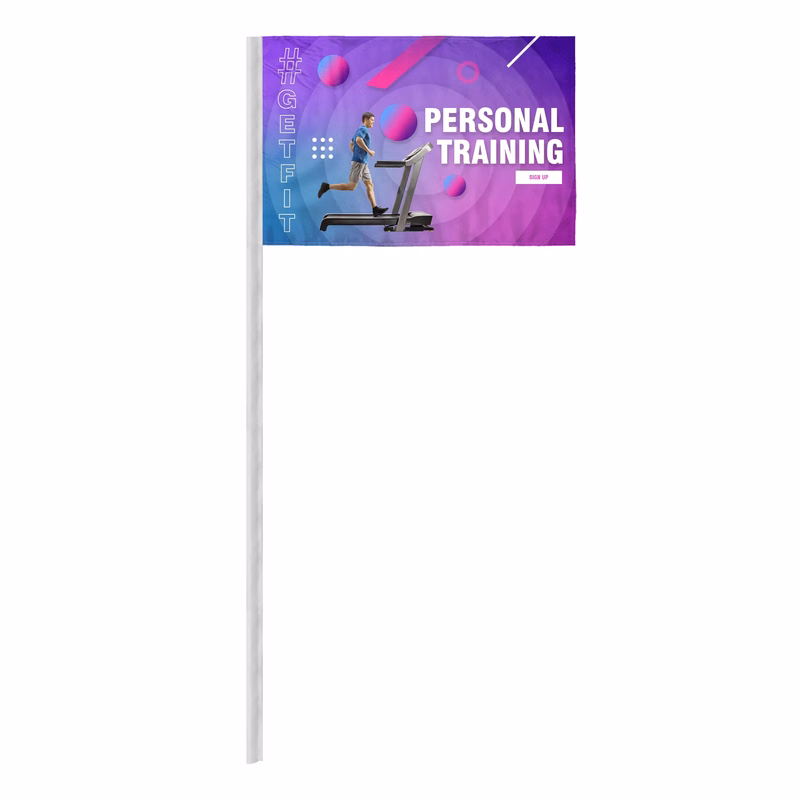 Digital Printed Antenna Flags with Sleeves - ePoly 1 Ply