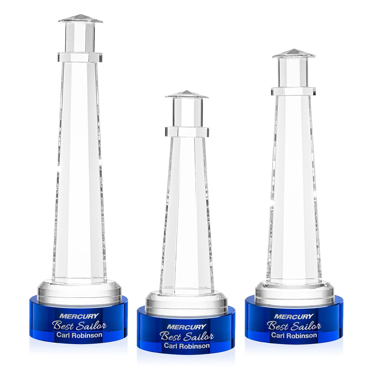 Lighthouse Award on Stanrich Base - Blue 1