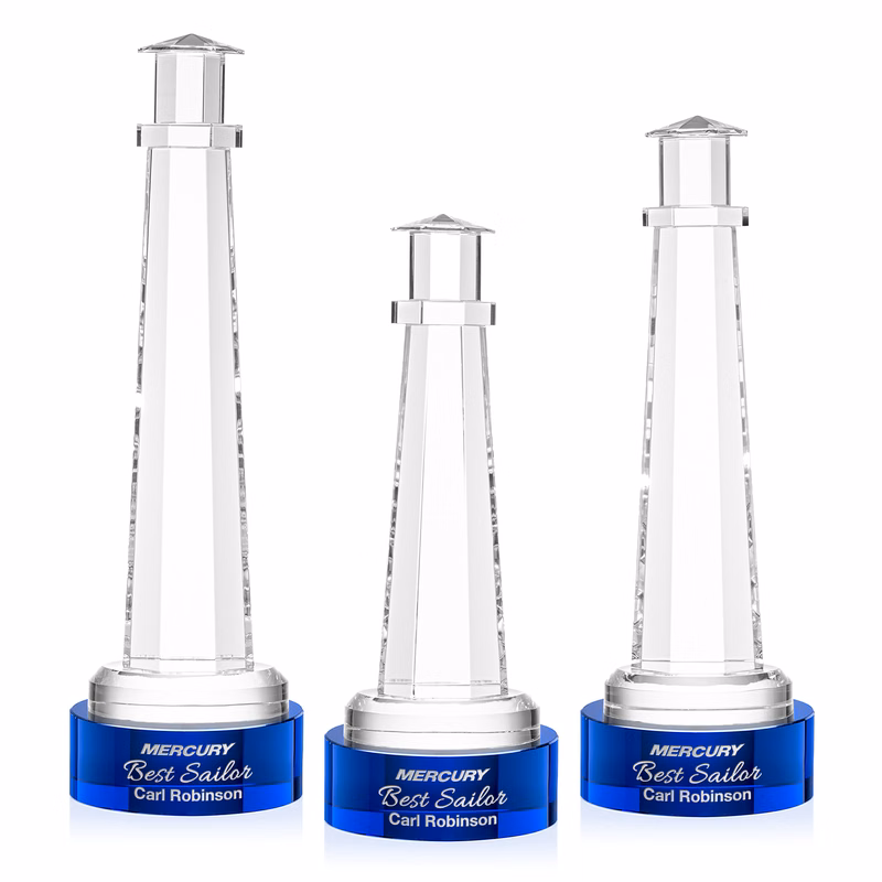Lighthouse Award on Stanrich Base - Blue