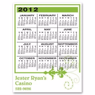 USA Made Premium UV Window Micro-Suction Cling Decal (3.25"x 4.2") Rectangle Calendar