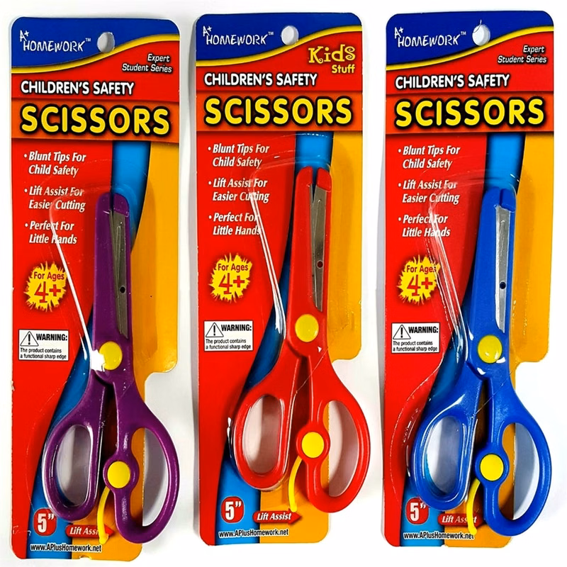 5" Safety Scissors - Assorted Colors Blunt Tip