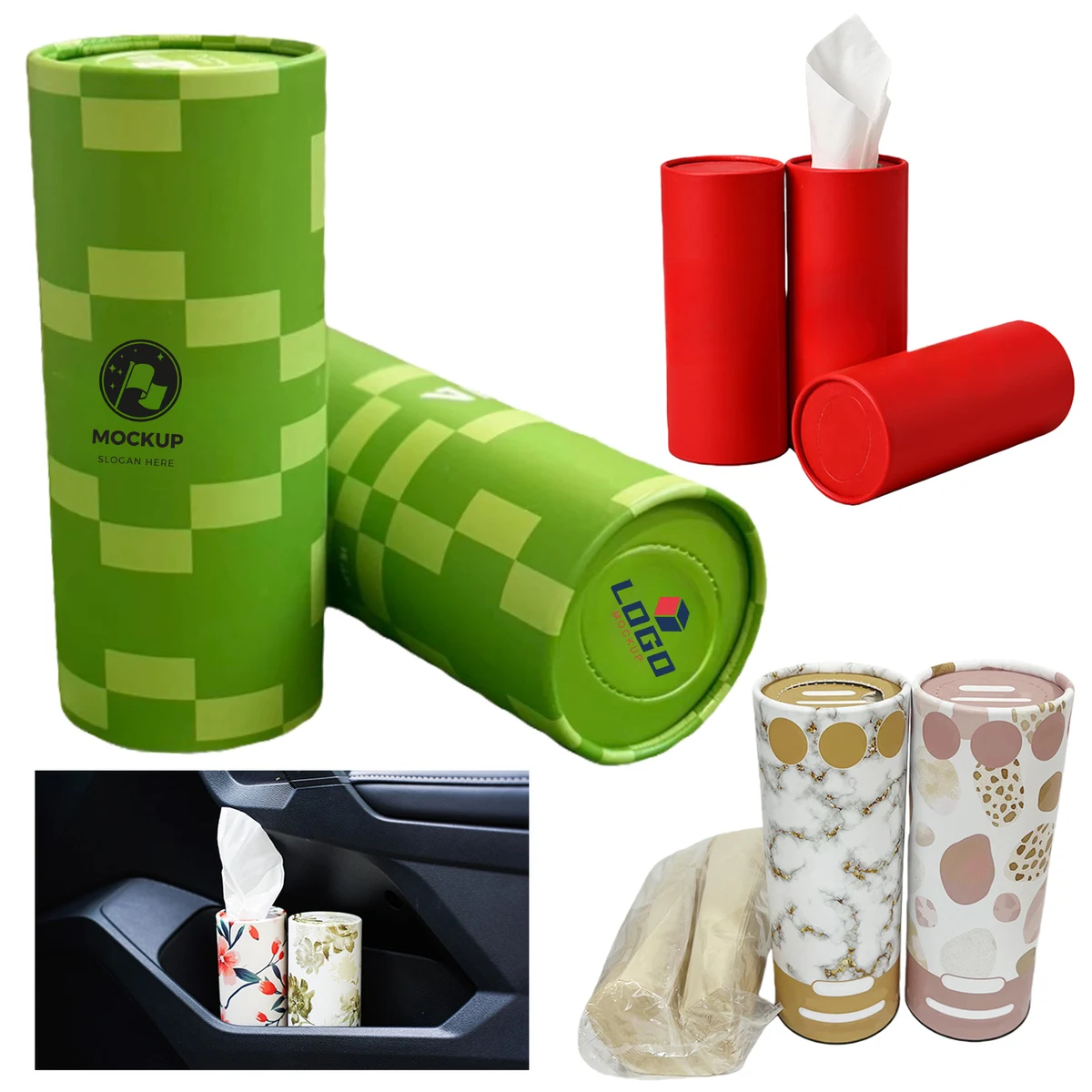 Travel Car Tissue Tube Container 1