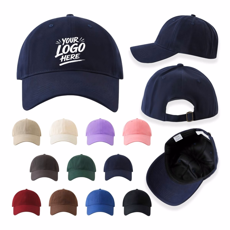 Soft Top Cotton Baseball Cap with Adjustable Fit