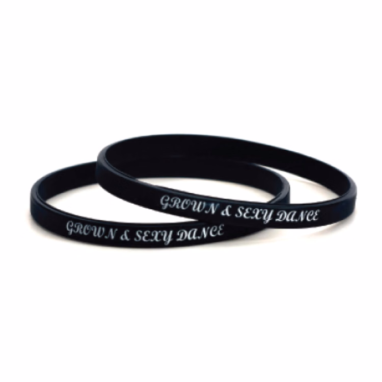 1/4" Embossed Silicone Wristbands - Thin Bands