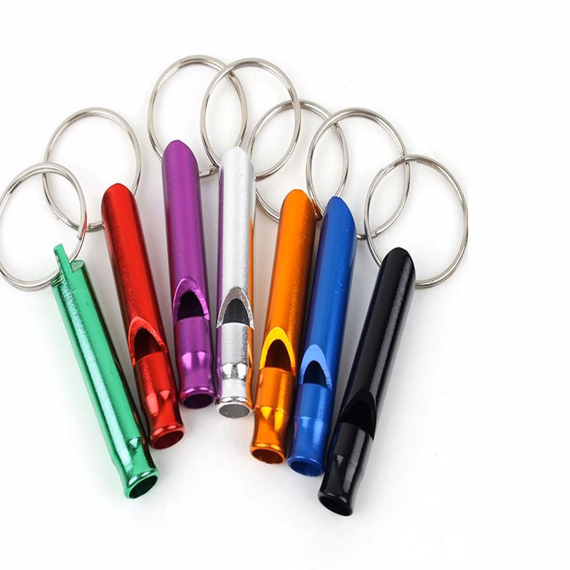 Aluminum Survival Whistle Key Chain