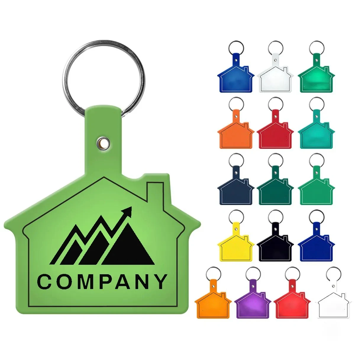Promotional Soft Squeezable Key Tag - House Shaped 1