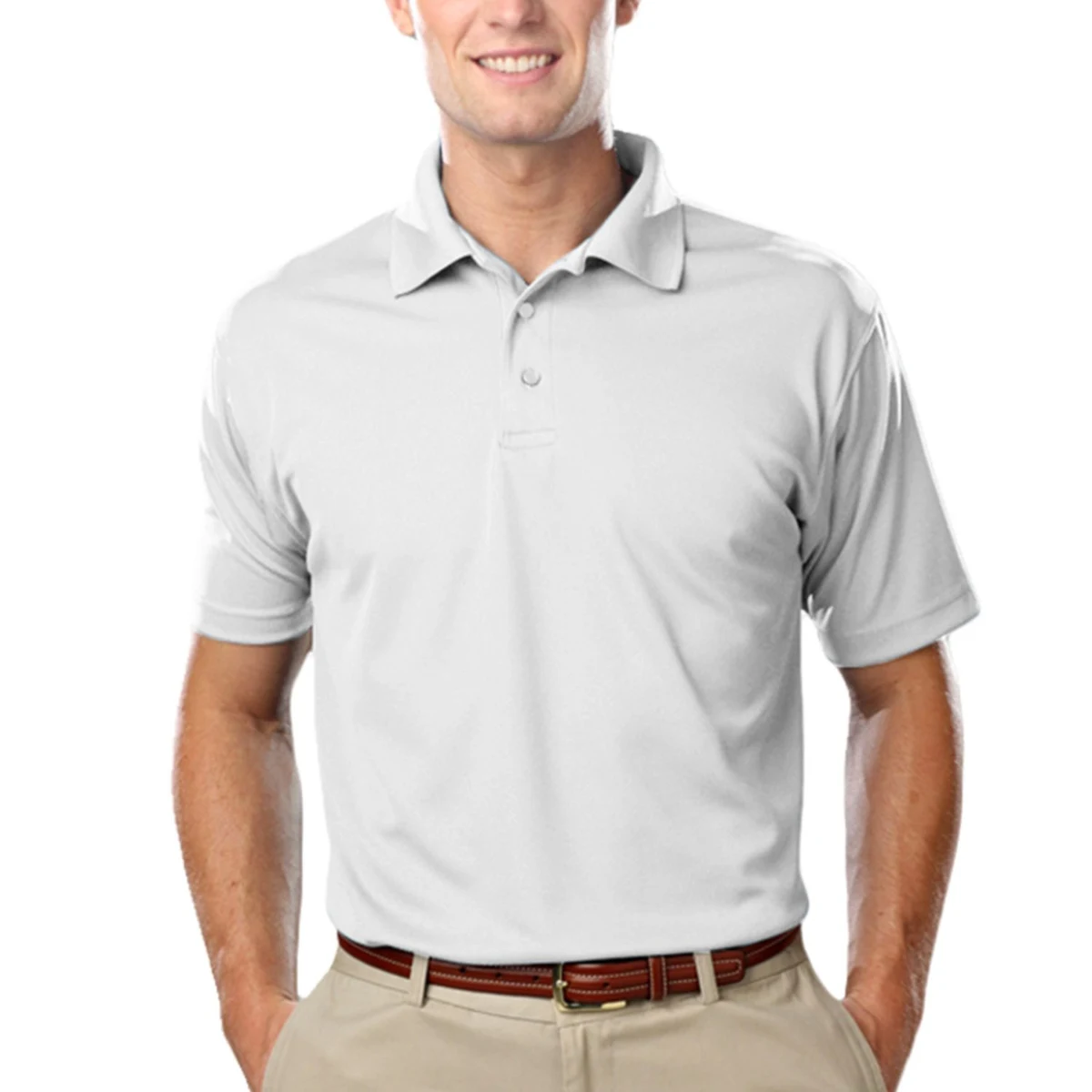 Blue Generation 3.8 oz. 100% Polyester Men's Polo Shirts 1