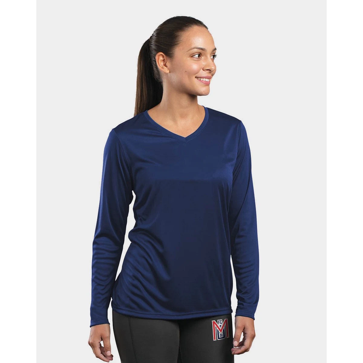 Women's Momentum Long Sleeve V-Neck T-Shirt - 222824 1