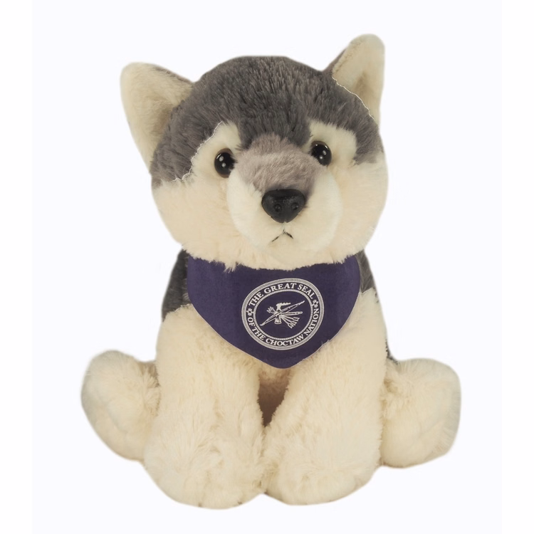 12" Wolf with bandana and one color imprint