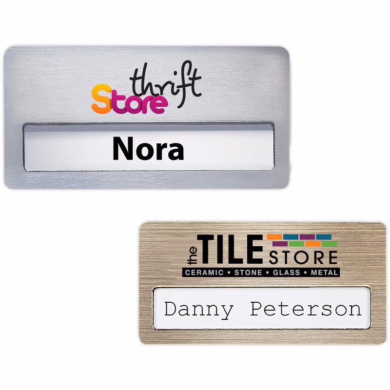 Atlanta Reusable Vogue Name Badge (Standard Size 3" x 1-1/2")