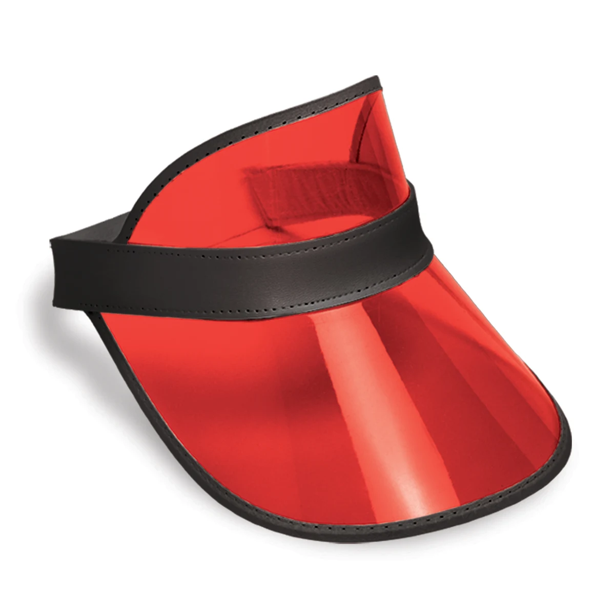Clear Red Plastic Dealer's Visor 1