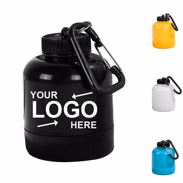 Custom 7 oz Portable Protein Shaker Keychain — Gym & Travel Nutrition Container