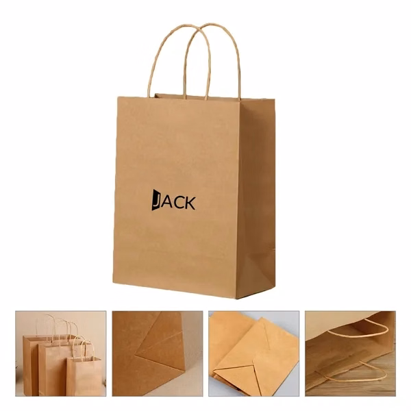Custom Kraft Shopping Tote Bag With Twisted Handles — Eco Conscious Brand Solution