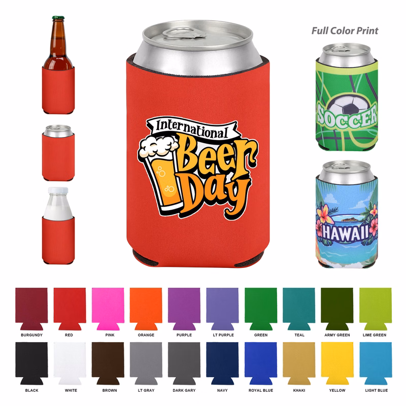 Economy Foam Full Color Can Cooler