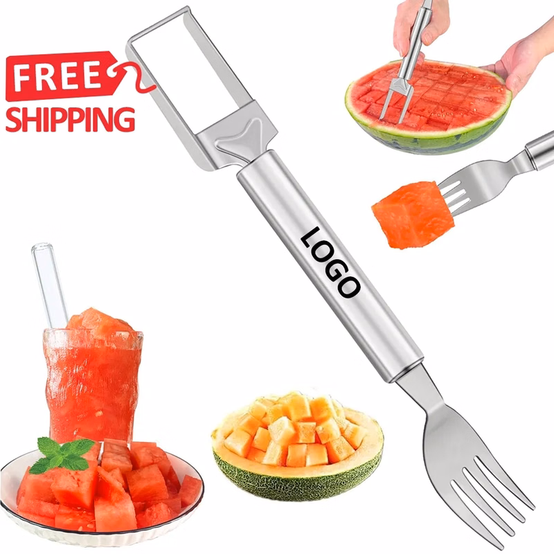 2 in 1 Stainless Steel Watermelon Slicer Fork
