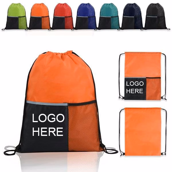 210D Drawstring Sport Pack W/ Dual Pocket