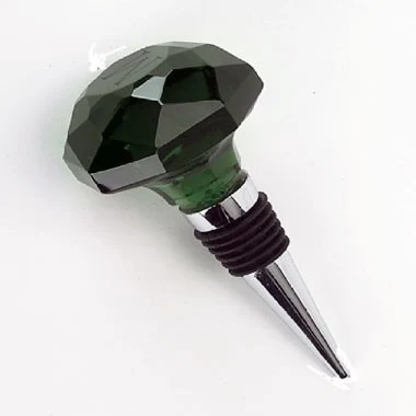 Dark Green Optic Crystal Bottle Stopper 1