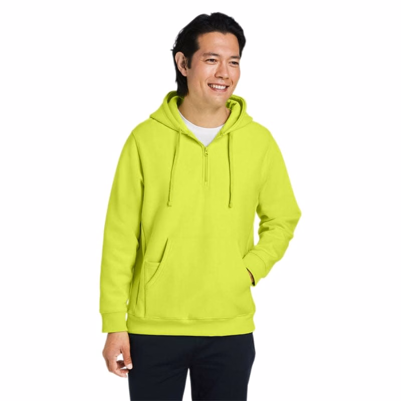 Team 365 Unisex Zone HydroSport™ Heavyweight Quarter-Zip Hooded Sweatshirt