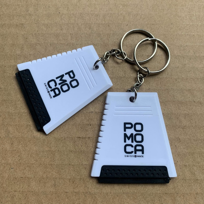 Mini Trapezoid Plastic Ice Scraper Keychain