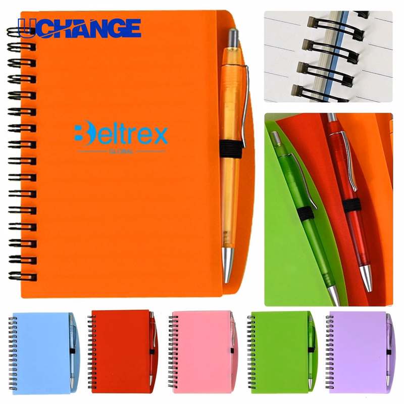PP Cover A5 Notebook with Pen Water Resistant Design
