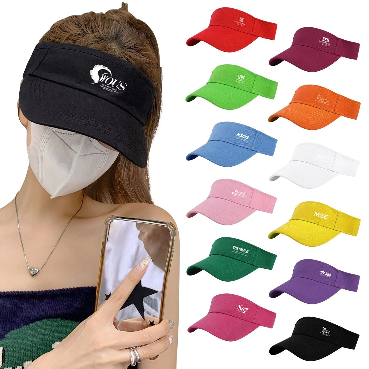Adjustable Sun Visor Caps 1