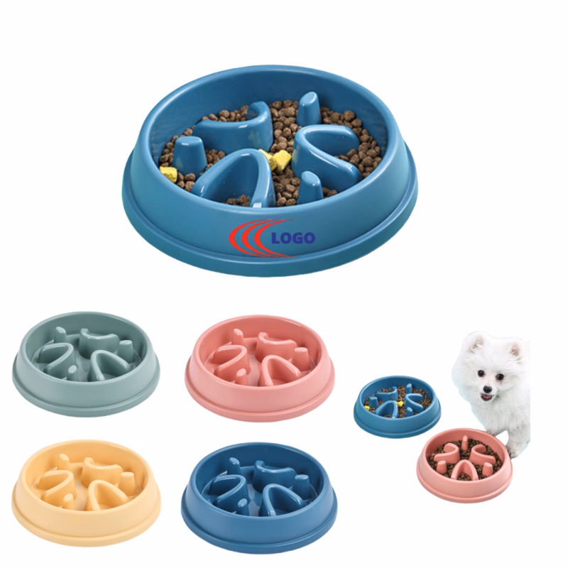 MOQ 50PCS Plastic Multicolor Dog Slow Feeder Pet Bowl