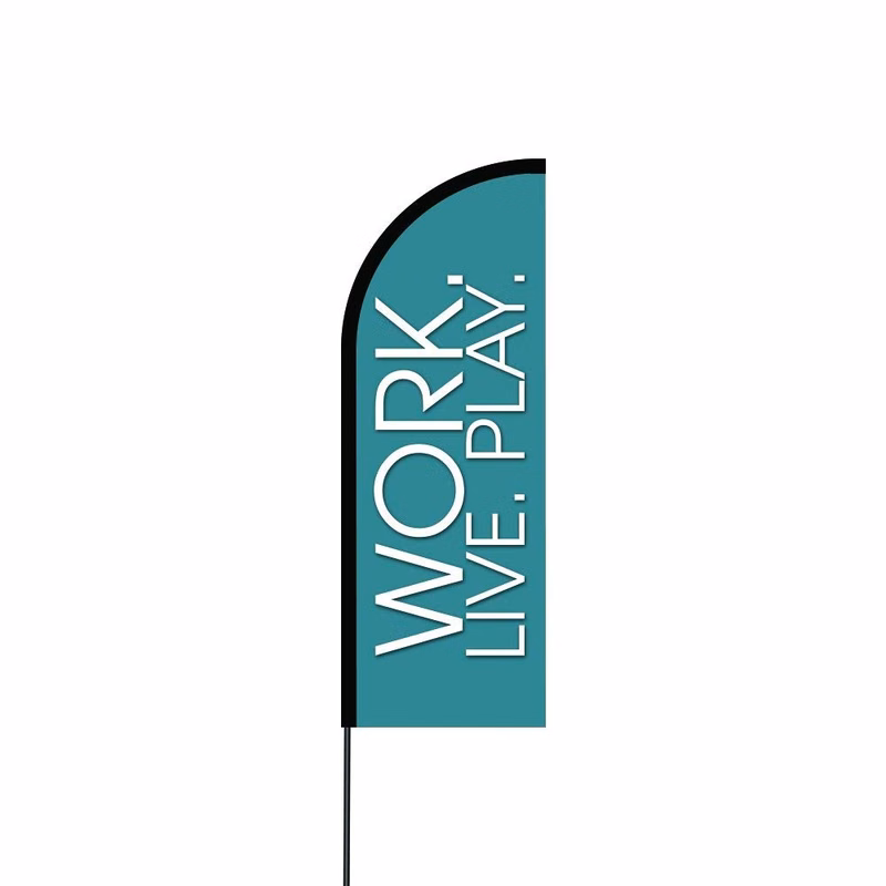 Work Live Play Flag Kit Hardware 11' Feet Feather Flag Sign Outdoor Banner