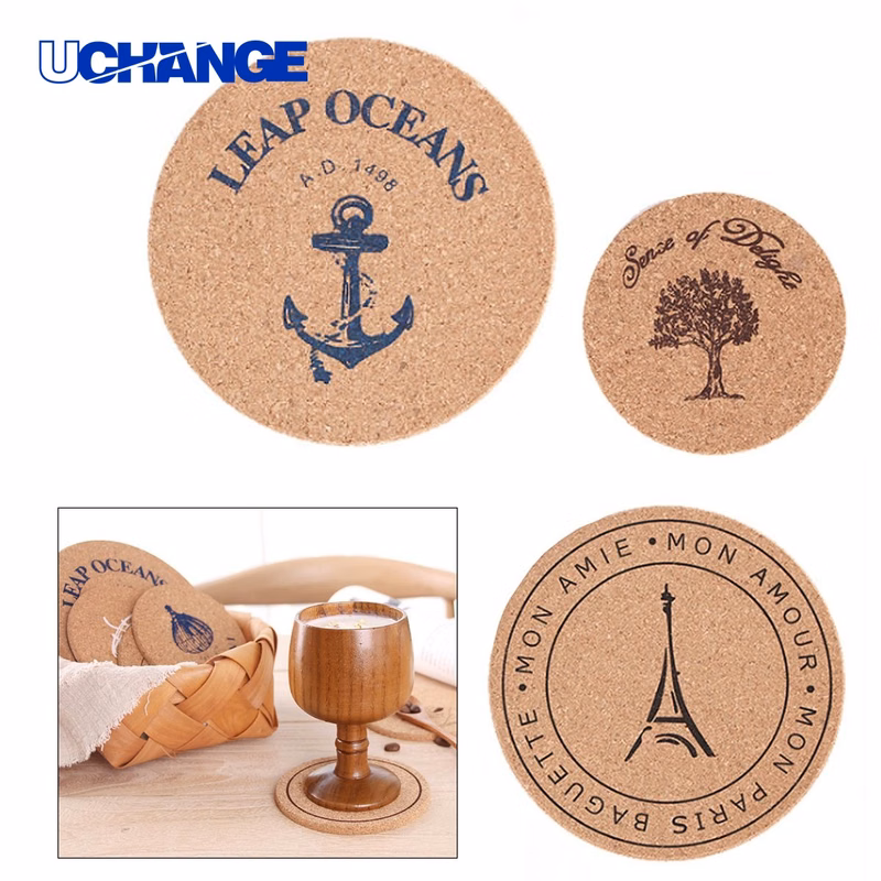 Circular Cork Beverage Mat Coaster