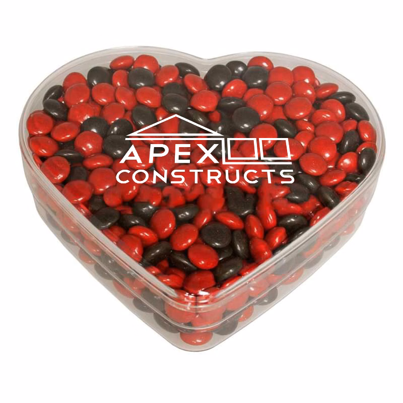 Heart Show Piece with Corporate Color Chocolates