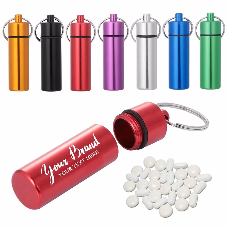 Aluminum Pill Case Bottle