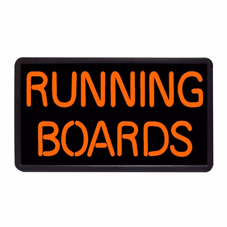 Running Boards 13" x 24" Simulated Neon Sign