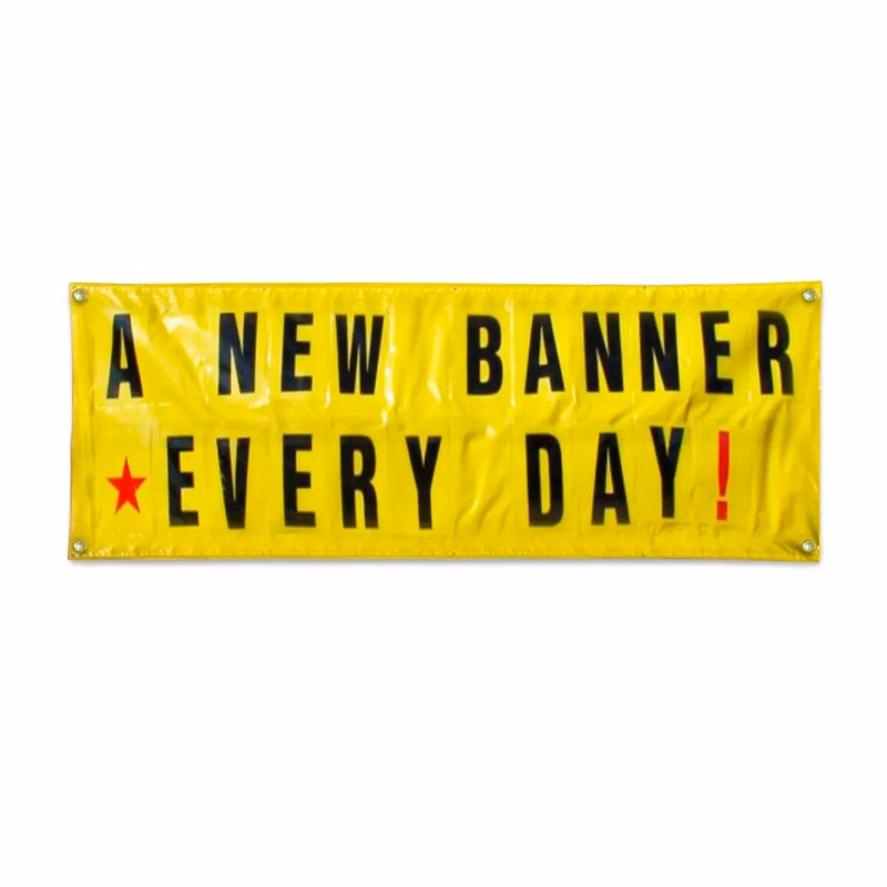 Yellow Vinyl Changeable Letter Banner - 3' x 8'