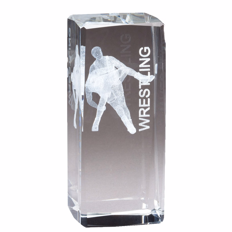 Crystal With 3-D Sports Image