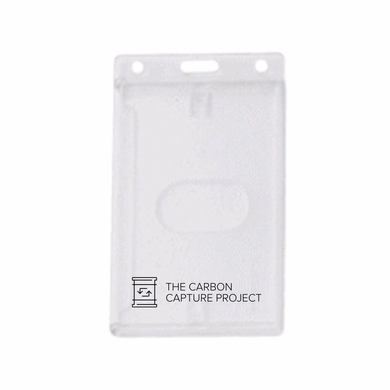 2.18" W x 3.38" H - Vertical Rigid Card Holder (1 Color Imprint)