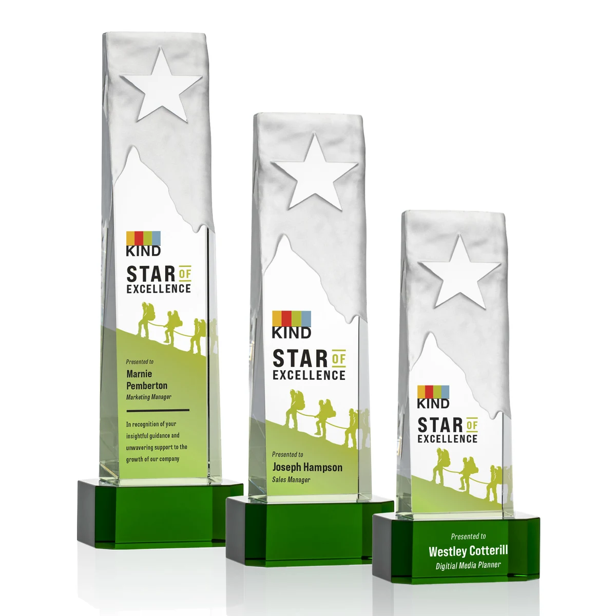 Stapleton Star VividPrint™ Award on Base - Green 1