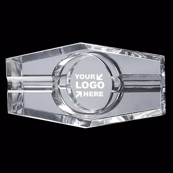 Hexagon Crystal Cigar Ashtray