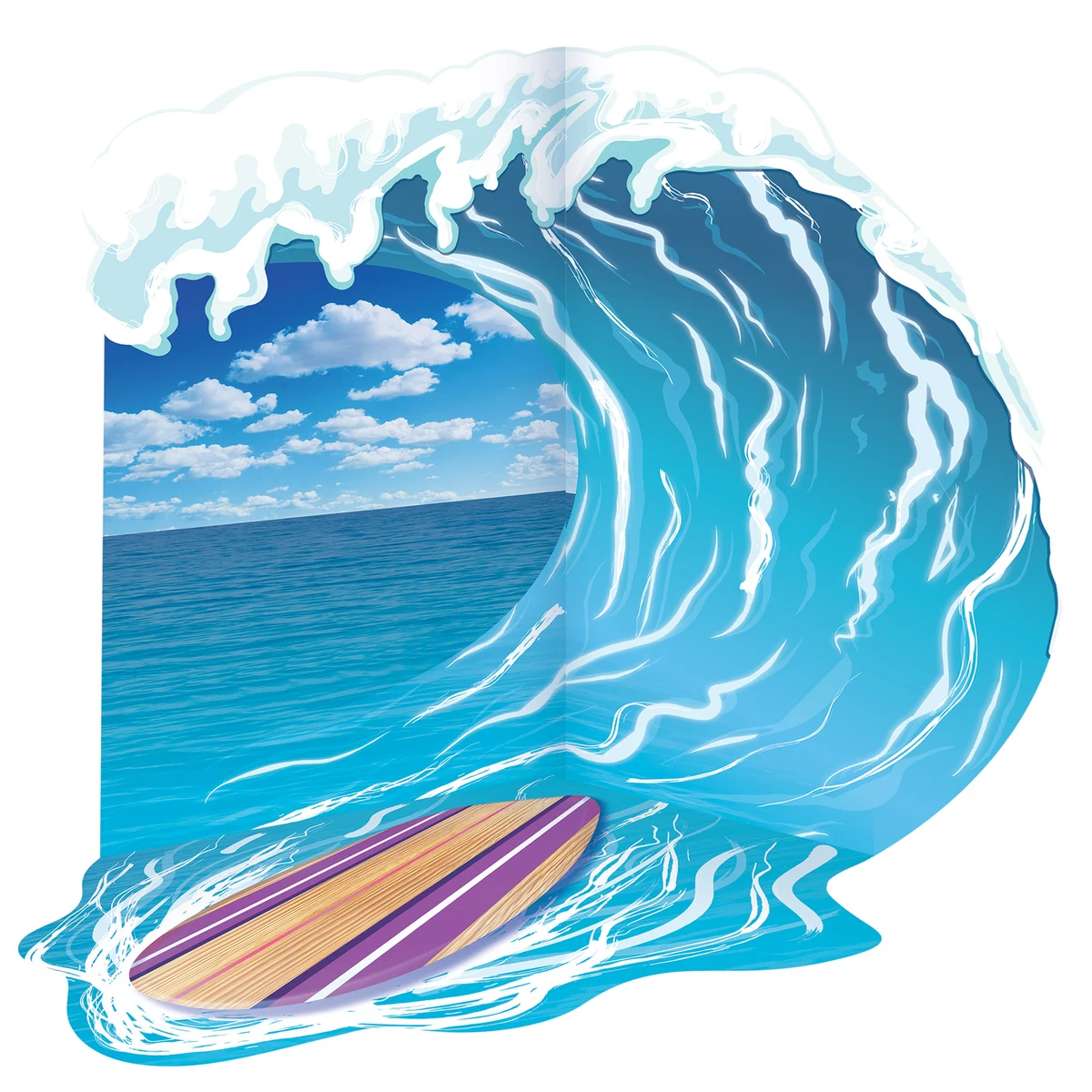 Luau Surfing Photo Prop Stand-Up 1