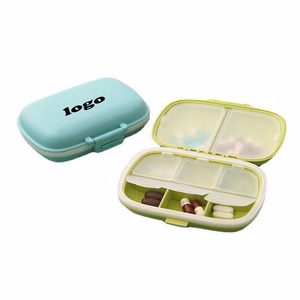Sealed 6 Compartment Pill Box