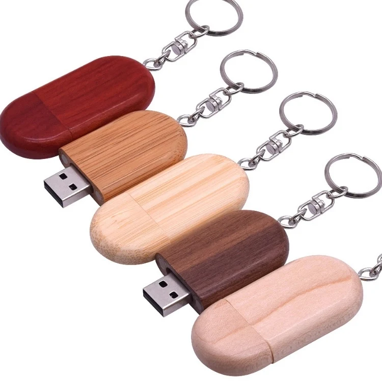 2 GB ellipse wood usb drive 1